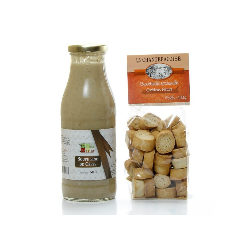 Soupe fine de cèpes 50cl et ses croûtons BIO nature 100g