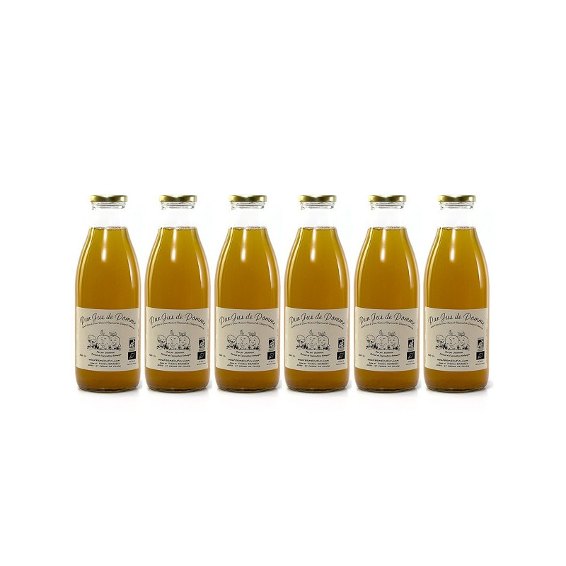 Lot de 6 jus de pomme artisanaux 1L soit 600cl