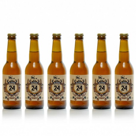 Lot de 6 bières brassées 24 blondes Brasserie Artisanale de Sarlat 33cl