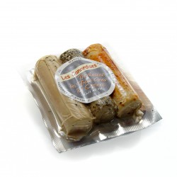 3 Rouleaux de foie gras entier cuits au sel 150g