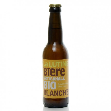 Bière blanche artisanale du Périgord Bio Brasserie La Lutine, 33cl