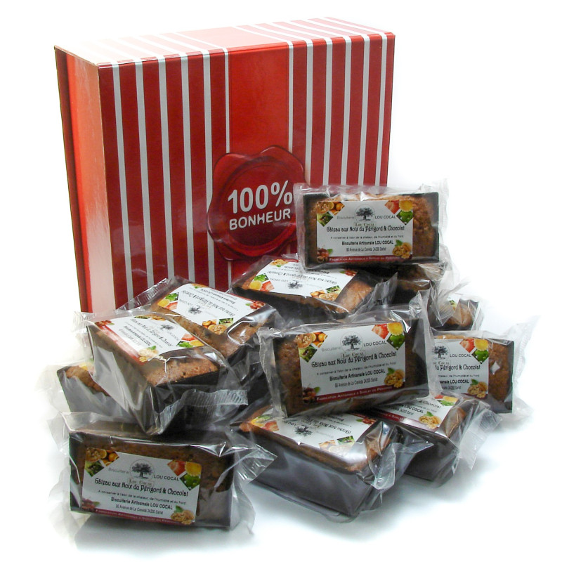 BOITE DOUCEUR 16 GATEAUX AUX NOIX ET CHOCOLATS 16x80g soit 1280g