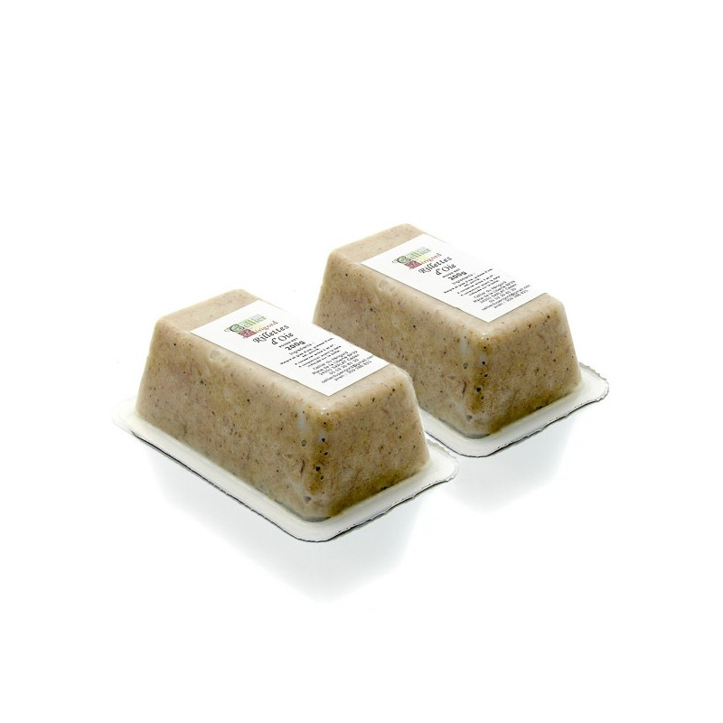 Duo de Rillettes fraîches d'oie mi-cuites confites 200g soit 400g