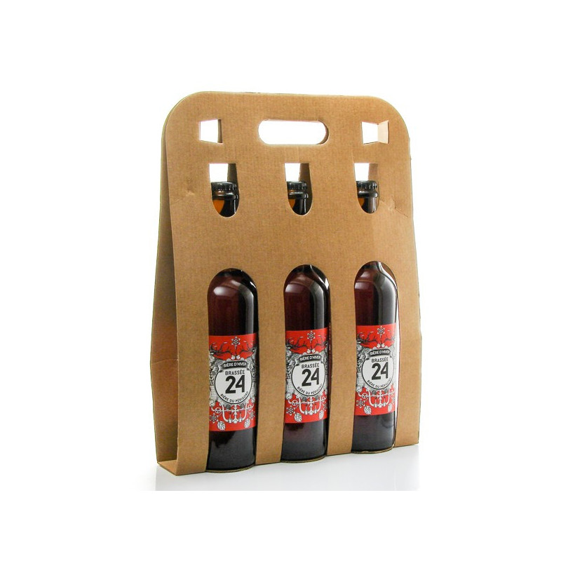 Pack de 3 bières Brassée 24 Bière d'Hiver de la Brasserie artisanale de Sarlat 3x75cl