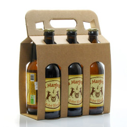 Pack de 6 bières blondes artisanales du Périgord Brasserie Margoutie 33cl x 6 soit 198cl