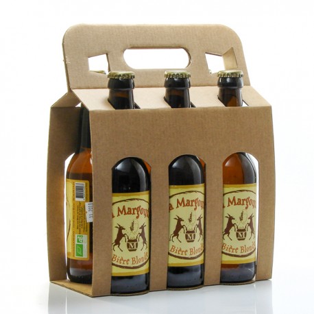 Pack de 6 bières blondes artisanales du Périgord Brasserie Margoutie 33cl x 6 soit 198cl