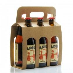 Pack de 6 bières ambrées artisanales du Périgord Brasserie Lapépie bio 33cl x 6 soit 198cl