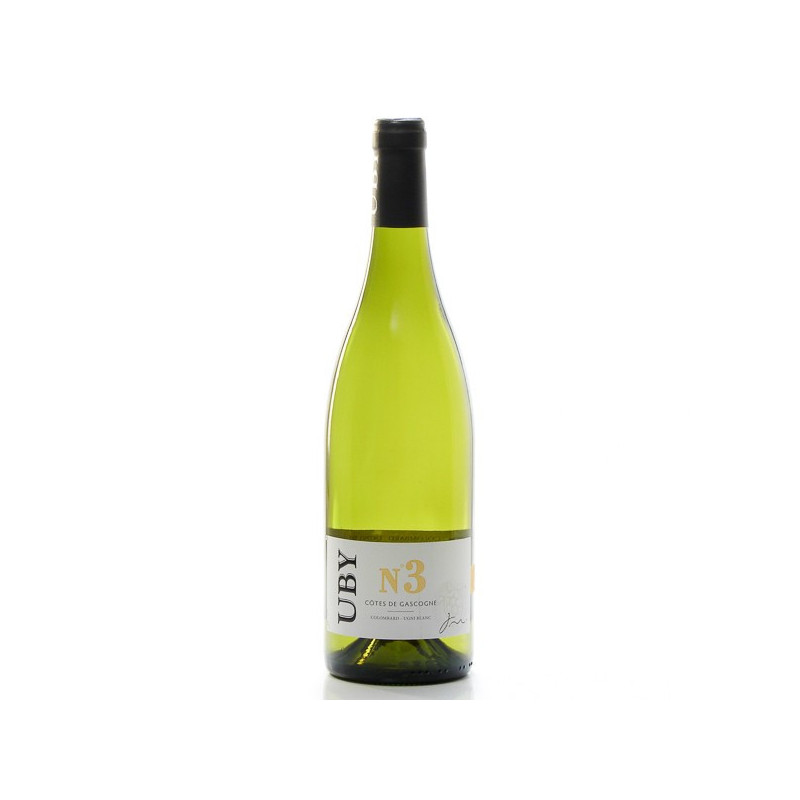 Domaine UBY N°3 Colombard Ugni Blanc IGP Côtes de Gascogne 2017, 75cl