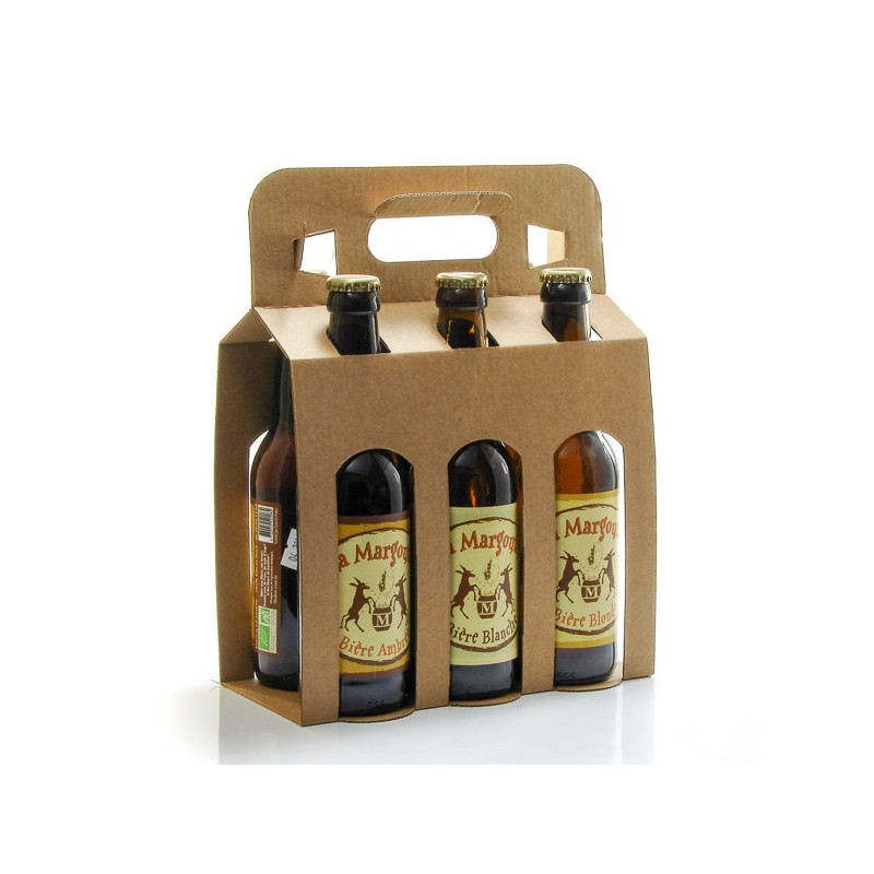 Pack de 6 bières artisanales du Périgord Brasserie Margoutie 33cl x 6 soit 198cl Pack de 6 bières artisanales du Périgord Brasserie Margoutie 33cl x 6 soit 198cl