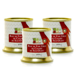 Lot de 3 Blocs de Foie Gras de Canard IGP Sud-Ouest 3x200g