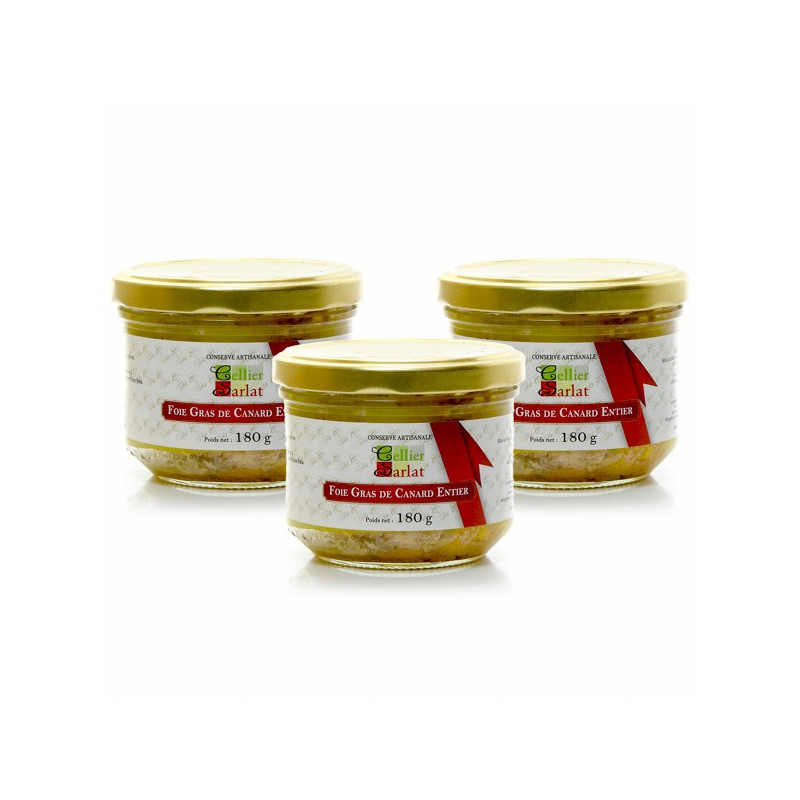 Lot de 3 Foies Gras Entiers IGP Sud-Ouest 3x180g