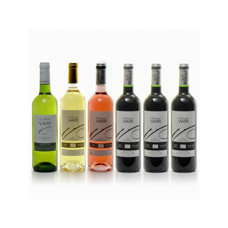 Assortiment de 6 bouteilles du Château Vari Assortiment de 6 bouteilles du Château Vari