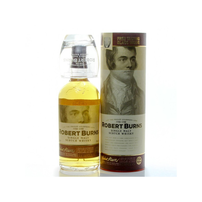 Whisky Ecosse Robert Burns + coffret 1 verre Single Malt Scotch 43° 70cl