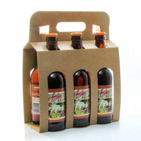 Pack de 6 bières Amber Ale artisanales de la Brasserie Roc Mol - 6 x 33cl