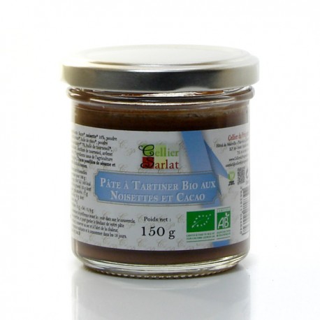 Pâte à tartiner aux noisettes et cacao bio 150g