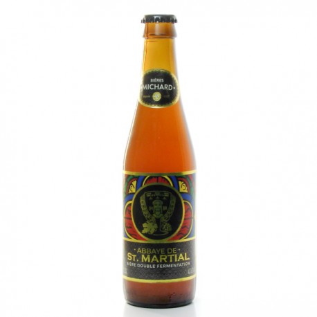 Bière Ambrée Abbaye St Martial Double Fermentation Brasserie Michard 33cl