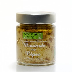 Moutarde Bio saveur cépes à l'huile d'olive bio, 130g