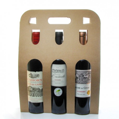 Coffret 3 Bouteilles de Vin de Cahors 3x75cl