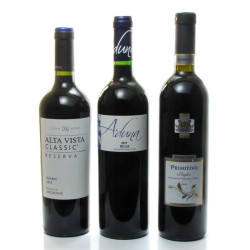 Coffret 3 bouteilles de Vin du Monde 3x75cl