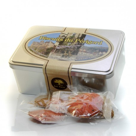 Boite Duo de Sablés Artisanaux Noix du Périgord AOP et Fruits Rouges 200g
