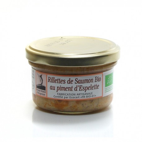 Rillettes de Saumon d'Ecosse BIO au Piment d'Espelette 90g