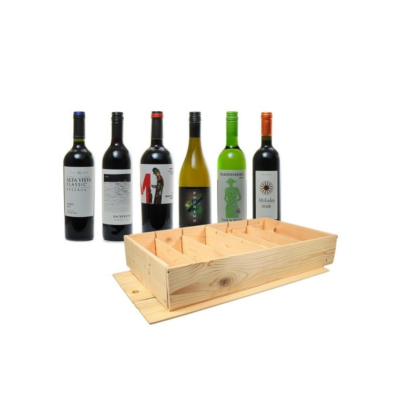 Caisse Bois Assortiment Vins du Monde 450cl