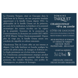 Domaine du Tariquet Chardonnay Tête de Cuvée IGP Côtes de Gascogne 2017 75cl