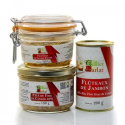 Lot de 3 spécialités au foie gras de canard soit 410g