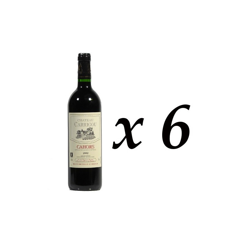 6 Bouteilles Château Carrigou AOC Cahors Rouge 2009, 6x75cl