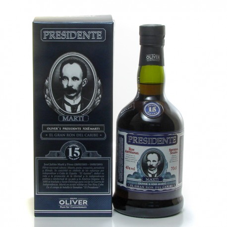 Rhum République Dominicaine Présidente Marti 15 ans 40° 70 cl