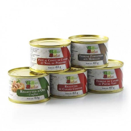 Assortiment de 5 Terrines Dégustation 6x 65g soit 325g