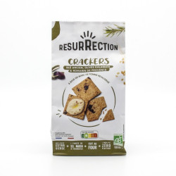 Crackers Apéro BIO blé ancien, Olives Kalamata et Romarin de Provence 100g
