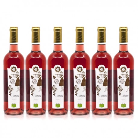 Promotion de 6 Bouteilles Château Miaudoux AOC Bergerac Rosé BIO 2020 75cl