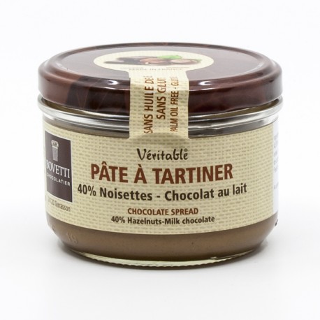 Pâte à Tartiner véritable Chocolat au Lait et Noisettes, sans huile de palme ni gluten