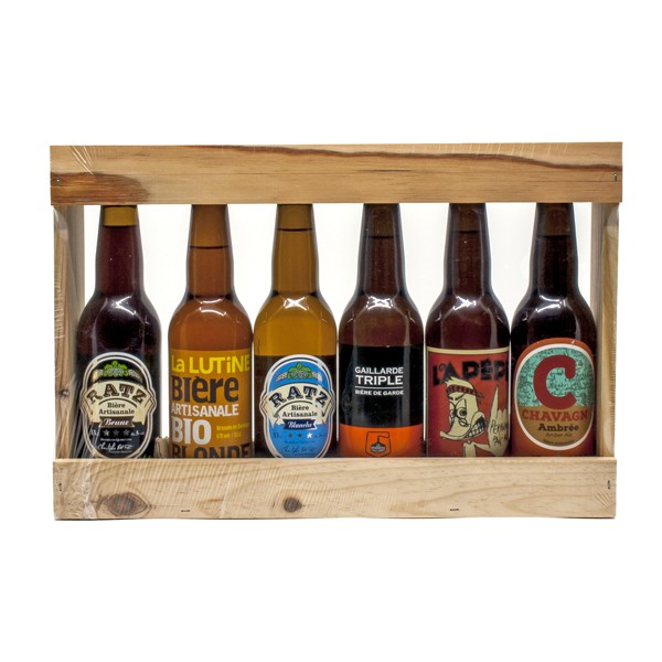 Coffret Bières Artisanales avec Verre - Blonde et Ambrée - Ratz