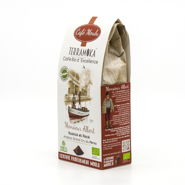 Café Bio moulu 250g Arabica du Pérou - Monsieur Albert