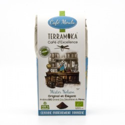 Café Gamme Nelson Décaféiné 100% Arabica Pérou BIO Moulu 250g