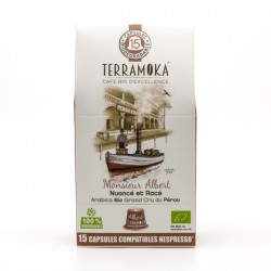 Café Gamme Albert Arabica Grand Cru Pérou BIO Capsules Type Nespresso x15