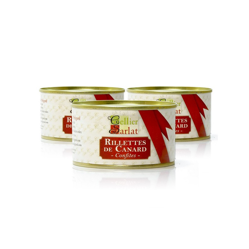 Lot de 3 Rillettes de Canard Confites 200g