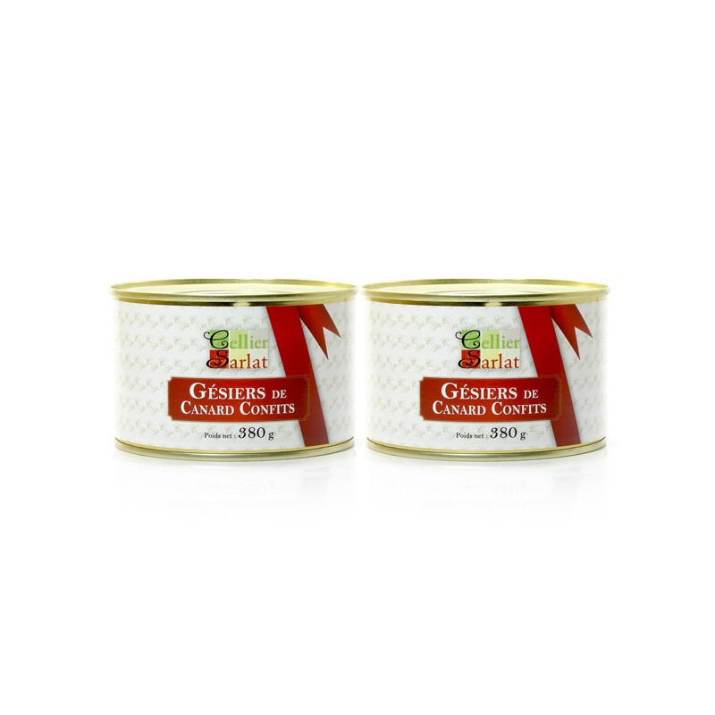 Lot de 2 Gésiers de Canard Confits 380g Lot de 2 Gésiers de Canard Confits 380g