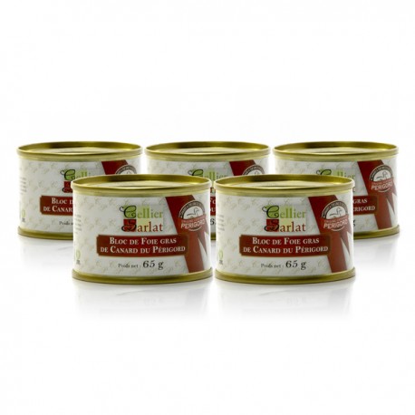 Lot de 5 Blocs de Foie Gras de Canard du Périgord 65g