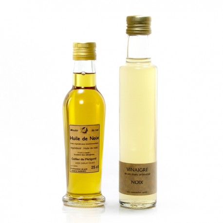 Assortiment Huile de Noix 25cl et Vinaigre de Noix 25cl soit 50cl