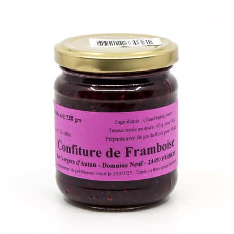 Confiture Artisanale de Framboise 228g