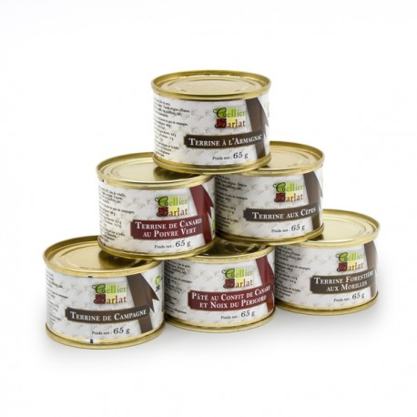 Assortiment de 6 Terrines Dégustation 6 x 65g soit 390g