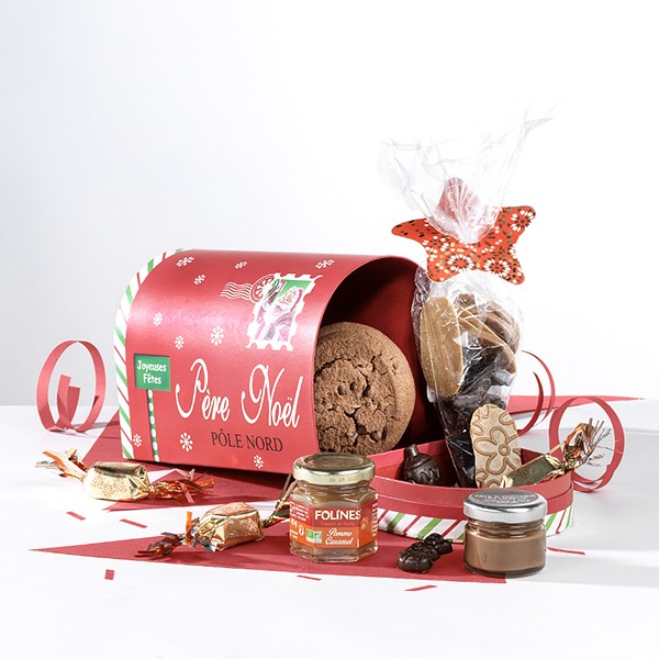 Panier Cadeau Gourmand avec 1 Foie Gras IGP - Coffret Original en Bois 