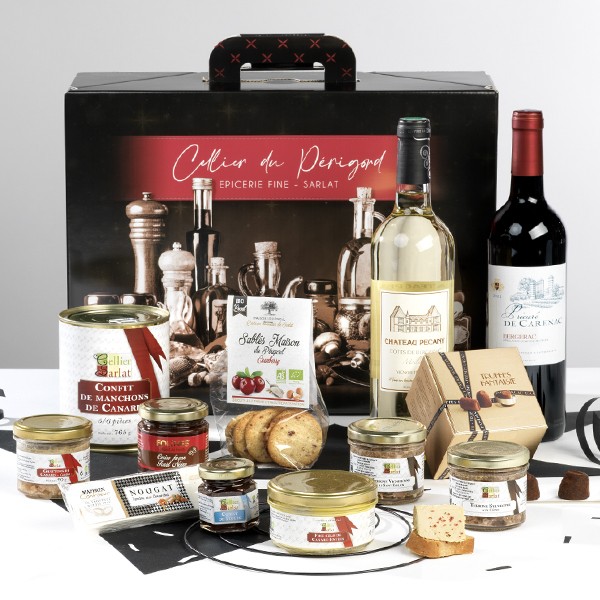 Cellier du Périgord - Panier Gourmand - Colis Gourmand 2023 - Coffret  Gourmand - Spécial Cadeau de Noël - Panier Garni à Offrir : :  Epicerie