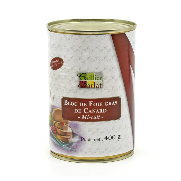 Bloc De Foie Gras de Canard Mi-Cuit Avec Morceaux 30% 1 Kg - Délices &  Bonheurs - Frais 