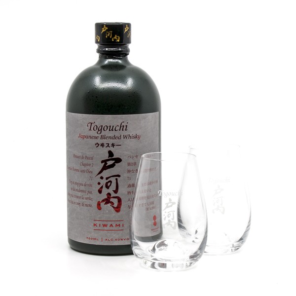 Coffret Whisky Japonais Togouchi Kiwami 40° Blend 70cl + 2 Verres