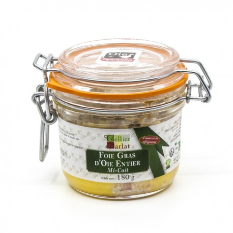 Foie Gras d'Oie Entier Mi-Cuit du Périgord 180g