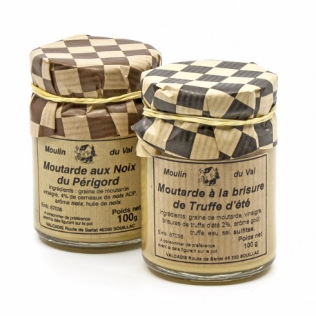 Lot de Moutarde à la Truffe 100g et Moutarde à la noix 100g